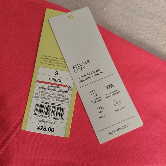 Women's Allover Cozy Leggings - All in Motion™ Heathered Pink Sz Small - Picture 4 of 11